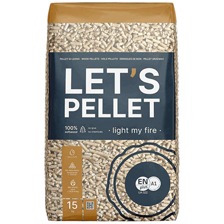 Sac de pellets premium Let's Pellet ENplus A1 certifié FSC